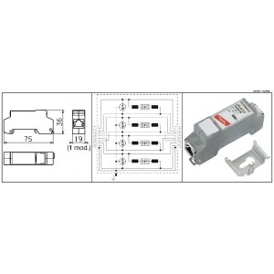 DPA M CLE RJ45B 48, DPAMCLERJ45B48, DPA M CLE RJ45 B 48, CHỐNG MẠNG LAN, CHỐNG SÉT CAMERA